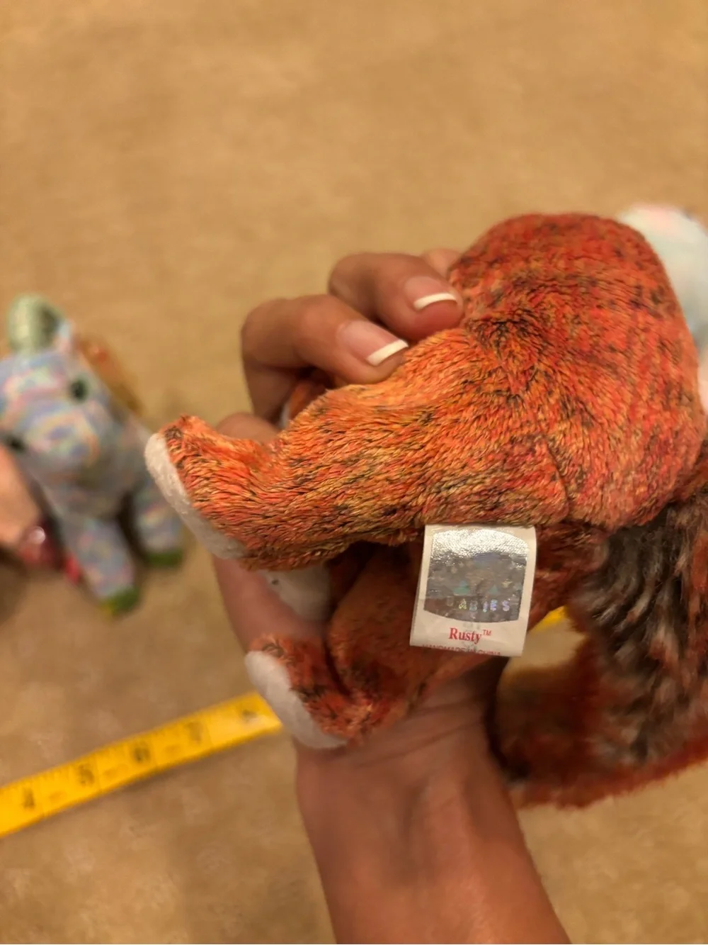 LOT 5 Ty Beanie Babies - Multicolor Plush Animals